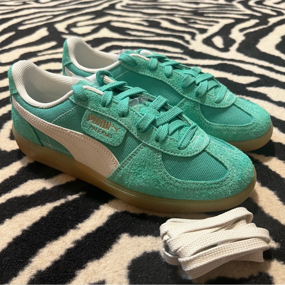 NWT Puma Palermo Vintage Sneakers Jade Frost Frosted Ivory Size Women’s 7.5 - Picture 8 of 15